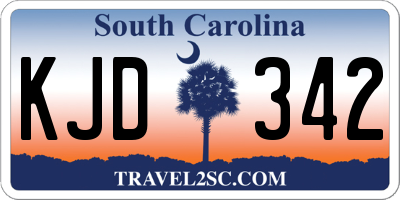 SC license plate KJD342