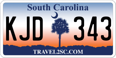 SC license plate KJD343