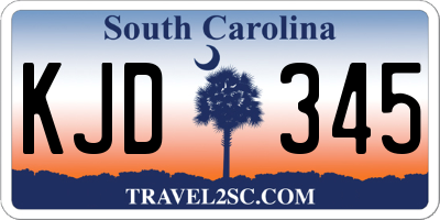 SC license plate KJD345