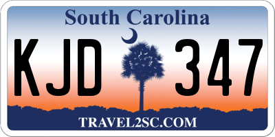 SC license plate KJD347