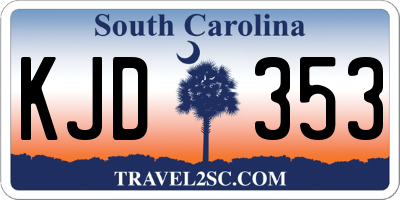 SC license plate KJD353