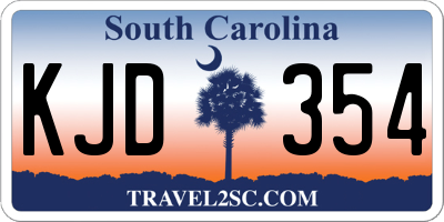 SC license plate KJD354