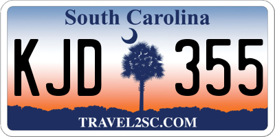 SC license plate KJD355
