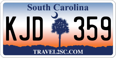 SC license plate KJD359