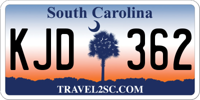 SC license plate KJD362