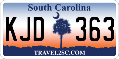 SC license plate KJD363