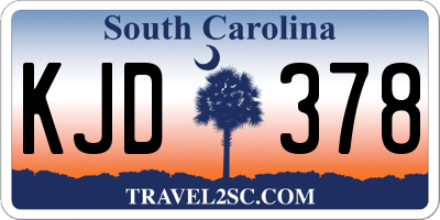 SC license plate KJD378