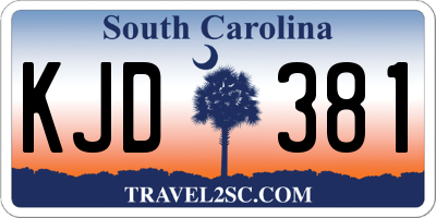 SC license plate KJD381