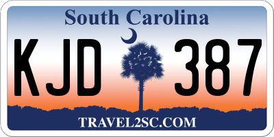SC license plate KJD387