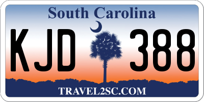 SC license plate KJD388