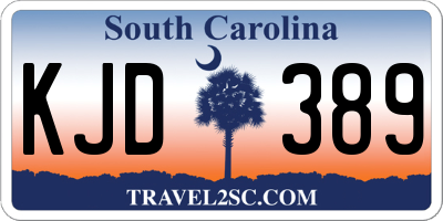 SC license plate KJD389