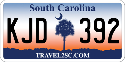 SC license plate KJD392