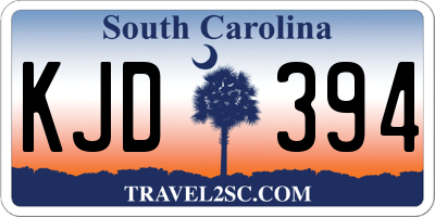 SC license plate KJD394
