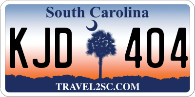 SC license plate KJD404