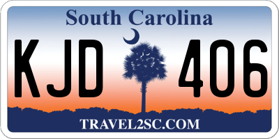 SC license plate KJD406