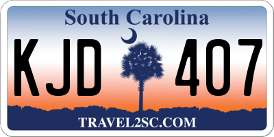 SC license plate KJD407