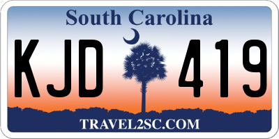 SC license plate KJD419