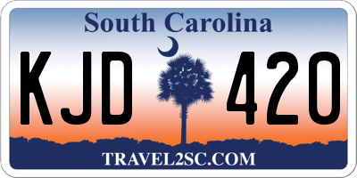 SC license plate KJD420