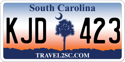 SC license plate KJD423