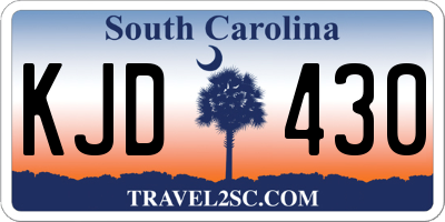 SC license plate KJD430