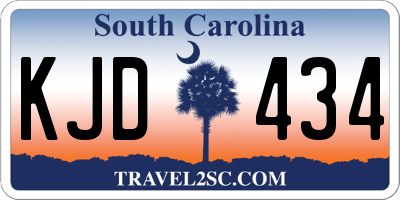 SC license plate KJD434
