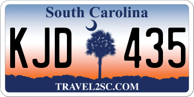 SC license plate KJD435