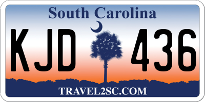 SC license plate KJD436