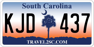SC license plate KJD437