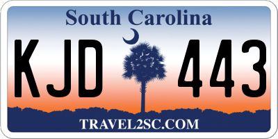 SC license plate KJD443