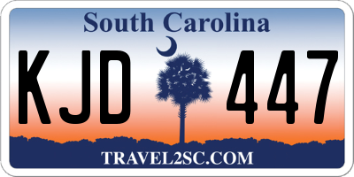 SC license plate KJD447