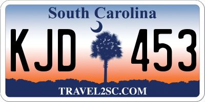 SC license plate KJD453
