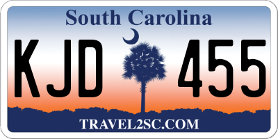 SC license plate KJD455