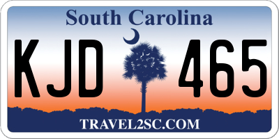SC license plate KJD465