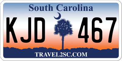 SC license plate KJD467