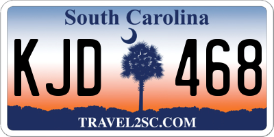 SC license plate KJD468