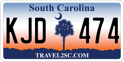 SC license plate KJD474