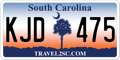 SC license plate KJD475