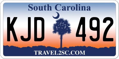 SC license plate KJD492