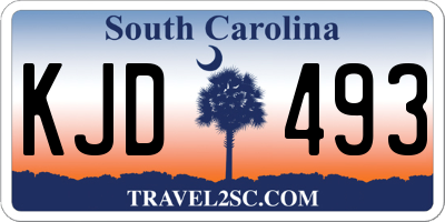 SC license plate KJD493