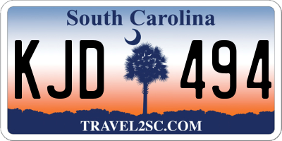 SC license plate KJD494
