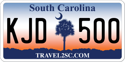 SC license plate KJD500