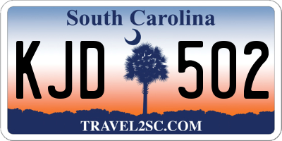 SC license plate KJD502