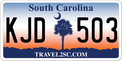 SC license plate KJD503
