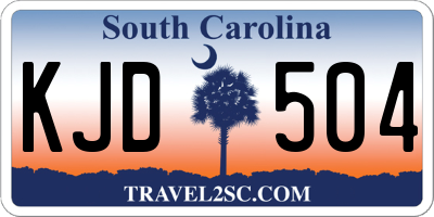 SC license plate KJD504