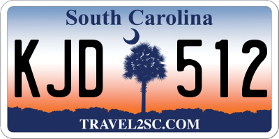 SC license plate KJD512