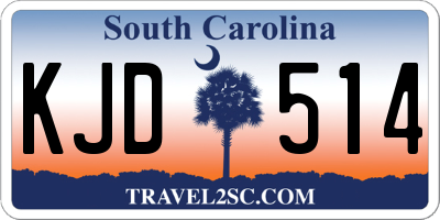 SC license plate KJD514