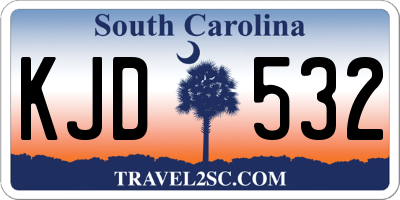 SC license plate KJD532