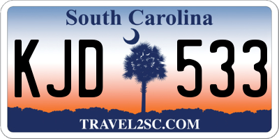 SC license plate KJD533