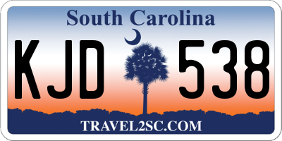 SC license plate KJD538