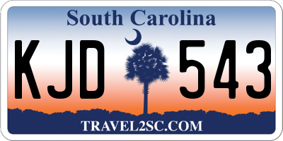 SC license plate KJD543